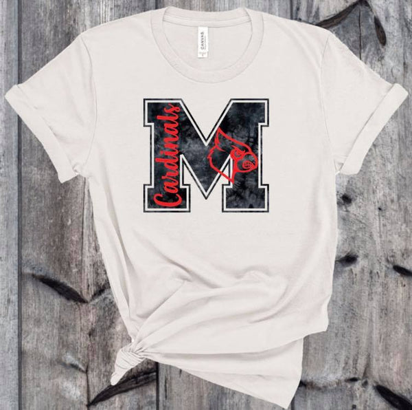 Cardinals Shirt with the Letter M